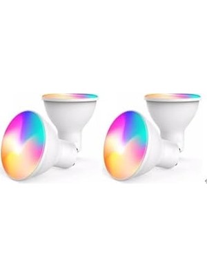 Odea Tr GU10 Rgbw LED Renk Değiştiren Ampul, 2700 K Sıcak Beyaz Akkor Ampul - 16 Renk Seçimi -Bellek Zamanlama Kızılötesi Uzaktan Kumanda (4'lü Paket)