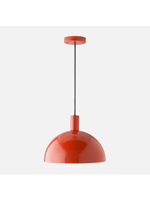 Odea Tr Retro Metal Kırmızı Dekoratif Tekli Sarkıt Avize 40 cm