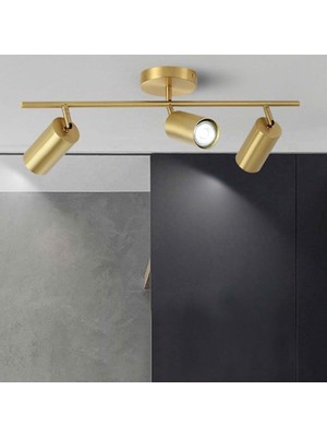 Odea Tr Metal Modern 3 Lü Eskitme Kaplama Mafsallı LED Spot Avize Günışığı Ampullü, RY802192SY