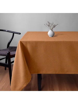Odea Tr Fabric Design Keten Dokulu Masa Örtüsü (Hardal, 140X240)