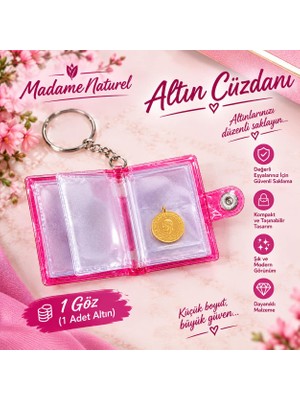Madame Naturel Anahtarlıklı Altın Birikim Cüzdanı & Mini Vesikalık Cüzdanı