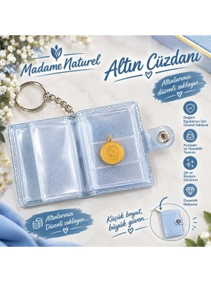 Madame Naturel Anahtarlıklı Altın Birikim Cüzdanı & Mini Vesikalık Cüzdanı
