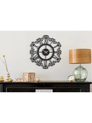 Vivense Muyika Modellato Metal Siyah Duvar Saati 50CM
