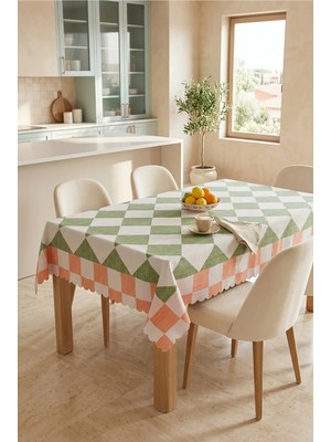 Decomia Home Modern Renkli Masa Örtüsü Bahçe Balkon Için Leke Tutmaz Şık Tasarım