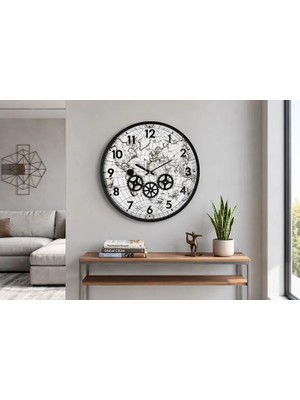 Vivense Muyika Atlas Duvar Saati, Pri Çarklı, 47 cm