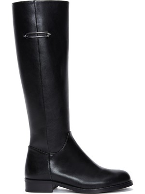 Derimod Kadın Siyah Fermuarlı Casual Çizme WF240008SV