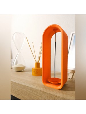 Brf Store Fineveil The Shrine Tütsülük – 3D Baskı Modern Kemer Formlu Tütsü Tutucu-Turuncu