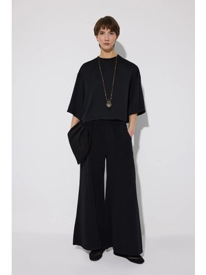 Touche Prive Beli Lastikli Cepli Gabardin Pantolon