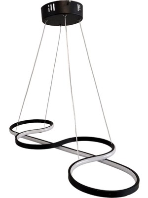Dmr Sarkıt Yılan LED Avize Siyah Kasa 45W Üç Renk 6500K/4000K/3000K (Beyaz /sarı/ılık Beyaz (Günışığı))