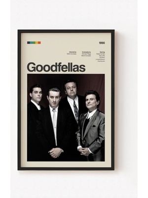 Pena Tablo Goodfellas Retro Film Posteri Siyah Çerçeveli Tablo