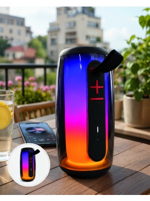 Rgb LED Taşınabilir Bluetooth Hoparlör Type-C Şarjlı