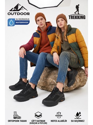 Gornornie Unisex Outdoor Kaymaz Taban Kışlık Waterproof Su Geçirmez Spor Ayakkabı/sneker HT27/KA72770B