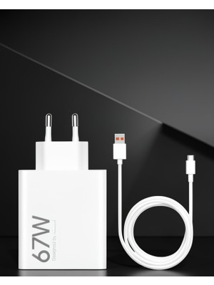 67W Hızlı Şarj Adaptörü Turbo Type-C Kablo