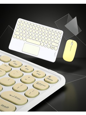 Bluetooth Klavye Touchpad Slim Kablosuz Q Model