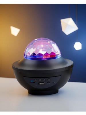 LED Projektör Hoparlör Yıldızlı XY-918