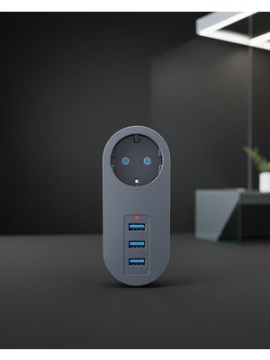 Akım Korumalı 2500W Priz USB Şarj Çıkışı