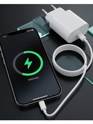20W Lightning Hızlı Şarj Adaptörü 1.2m Kablo