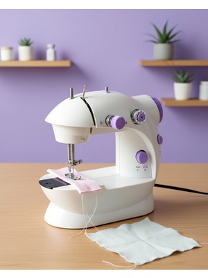 Mini Elektrikli Dikiş Makinesi Çift Makara Sistemi