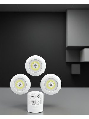 Uzaktan Kumandalı 3 Lü Spot LED Lamba