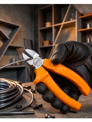 Dövme Çelik Yan Keski - Ergonomik Saplı Hassas Kesim