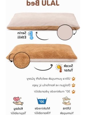 Myg Plus Çift Taraflı Yıkanabilir Kedi ve Köpek Yatağı, 50 x 70 cm