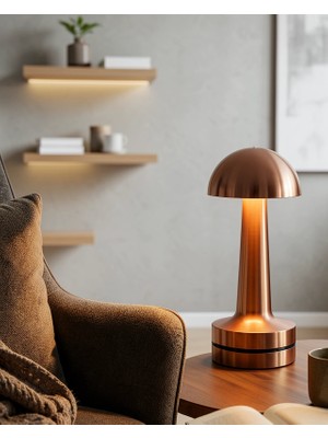 Dokunmatik Mantar Gece Lambası Bronz 1800MAH