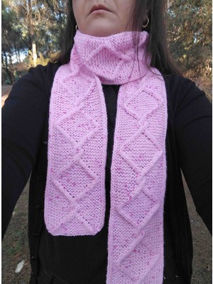 Yaso Shop Pembe Ince Elörgüsü Atkı