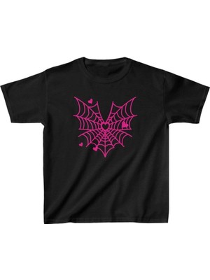 Marchè Bien Unisex Çocuk Baskılı T-Shirt - Siyah