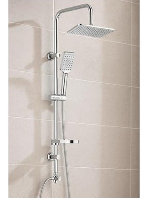 Prime Duş Seti, 5+1 Parça, Duş Seti, Malzeme, Paslanmaz Çelik Boru, Basınca ve Kirece Karşı Dayanıklı, Kolay Montaj, Şık Tasarım, Premium Banyo Sistem