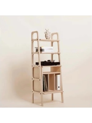 Vivense Woodesk Fiore, Ahşap Kitaplık ve Raf Ünitesi, Natural Renk