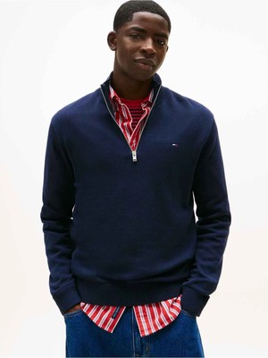 Tommy Hilfiger Tjm Slm Ess Lıght ¼ Zıp Swtr Ext