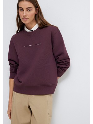 Mavi Denim Baskılı Kırmızı Sweatshirt 1S10525-70424