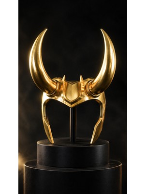 Alpin Loki Başkanlık Tacı - Boynuzlu Cosplay Kaskı & Film Aksesuarı 3D Model