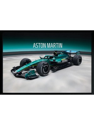 Isf Markt Aston Martin Poster 48X33 cm Çerçeveli | Valkyrie Amr Pro Yarış Arabası Tablosu | Spor Araba Duvar Dekoru