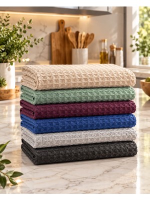 Denissly 30×50 cm Petek Dokulu Mutfak Havlusu – 6’lı Set