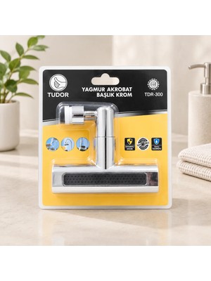 SS Home Concept Yağmur Akrobat Kubar Başlık Krom