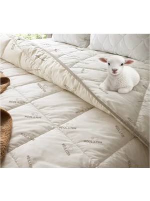 Vivense Standart Yün Yorgan, Krem, King Size