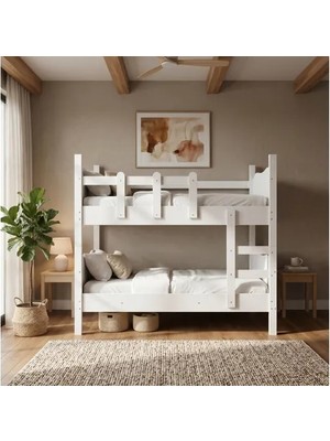 Vivense Baby Darling Cozy Merdivenli Ayrılabilen Ranza, 90X190 cm