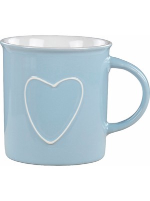 Gifi Kupa, Kalp Desenli, Çay ve Kahve Kupası, 9 cm Ağız Genişliği, 9 cm Yükseklik