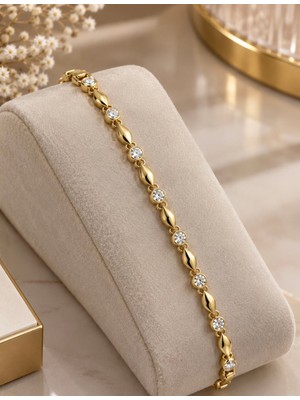 Mel and Co Yuvarlak Taşlı Luxury Bileklik