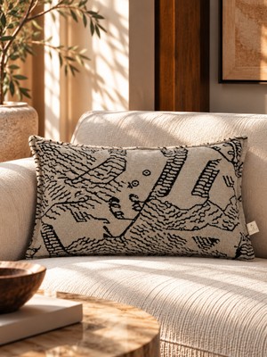 Needle Animal Print Krem Kırlent Kılıfı (30X50)