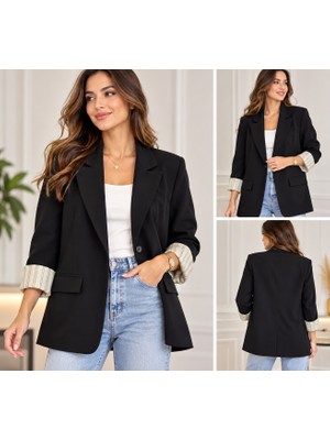 Alemdar Pazarlama Regular Kalıp Astarlı Ceket- Siyah