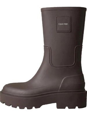 Calvin Klein Kadın Marka Logolu Günlük Kullanıma Uygun Bordo Bot & Bootie