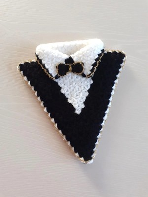 Elaraknits Handmade Elaraknitshandmade 2'li Gelin Damat Lif Seti Üçgen Model El Örgüsü