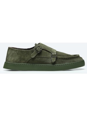 Kip Haki Süet Smart Casual Ayakkabı