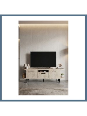Bezos Mira Tv Sehpası Suntalam Ekru 160X35 cm Bbz