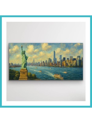 Defne Store Özgürlük Heykeli Kanvas Tablo 60X120CM Dfnbez
