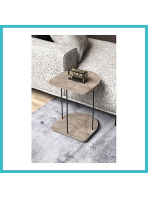 Defne Store Hnd Tekerlekli Oval Sehpa Gordion Gri Dfnbez