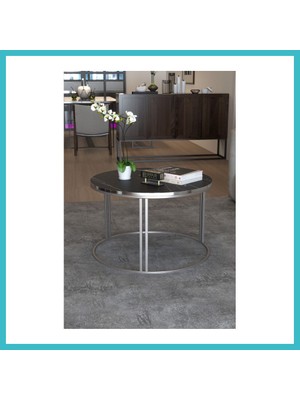 Defne Store Special Orta Sehpa Bendir Siyah 70 cm Dfnbez