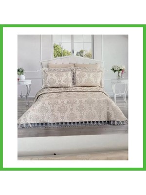 Bezos Şönil 3 Parça Yatak Örtüsü Seti Çift Kişilik 255X265 cm Lüx Yatak Örtüsü Çeyizlik Yatak Odası Takımı Arz